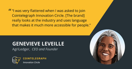 Cointelegraph Innovation Circle member Genevieve Leveille