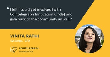 Cointelegraph Innovation Circle member Vinita Rathi