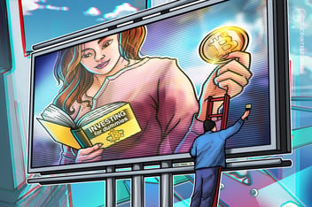 cartoon girl reading a book and holding a giant coin